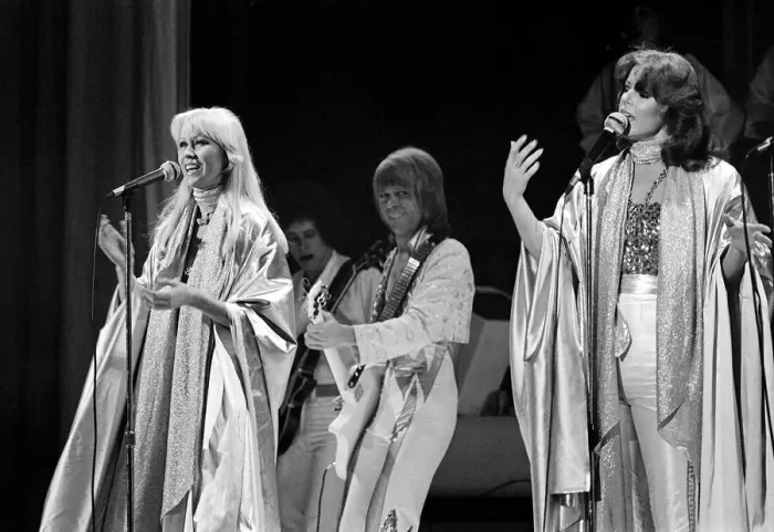 Framed Print : Abba Swedish Pop band November 1979 On stage at Wembley Arena 8 / 11 / 1979 Framed Print : Abba Swedish Pop band November 1979 On stage at Wembley Arena 8 / 11 / 1979