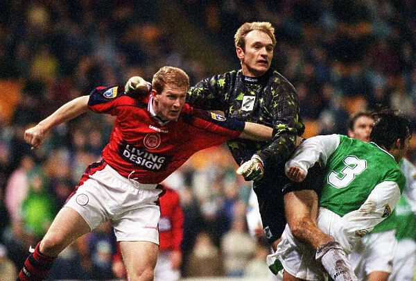 Aberdeen v Hibernian Scottish Premier match at Pittodrie Stadium 28th December 1996