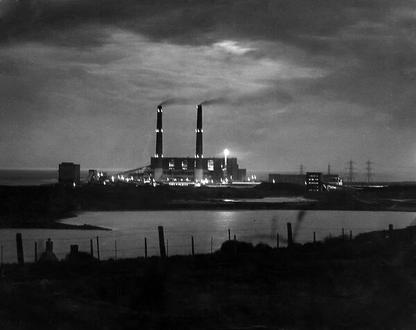 Aberthaw power station, near Barry, Wales. 1st April 1963