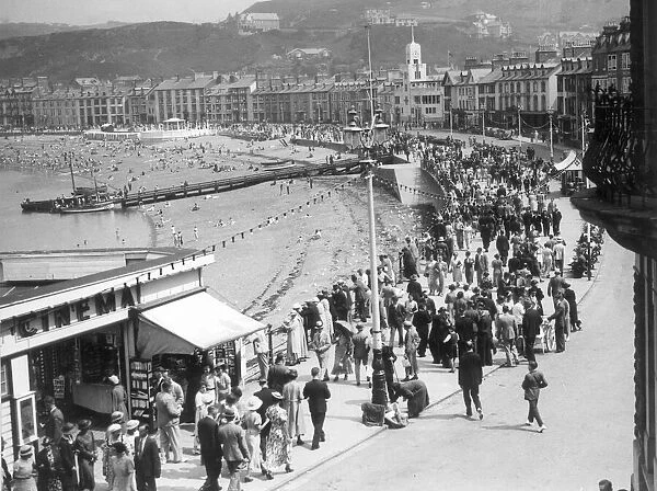 Aberystwyth holiday resort on the west coast of Wales August 1937