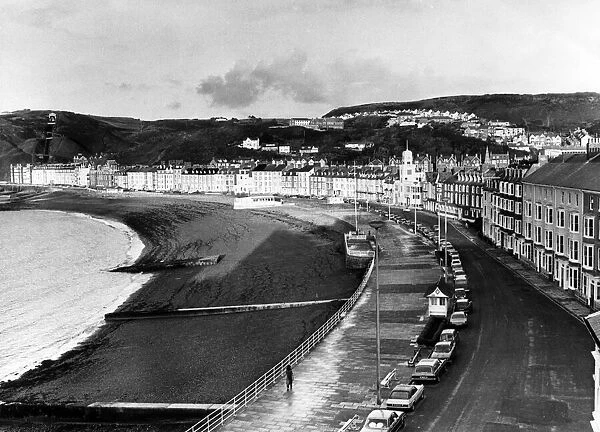 Aberystwyth Promenade and Beach, Ceredigion, West Wales, 1976