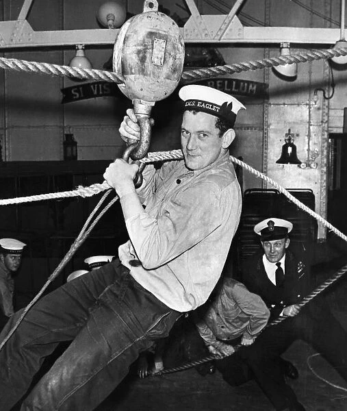 Able seaman Peter Roberts at HMS Eaglet, the training centre for the Royal Naval Reserve