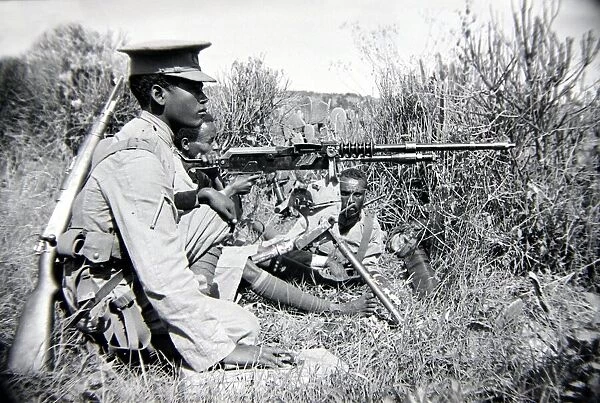 Abyssiania soldiers on duty during the war with Italy of 1935 War Conflict