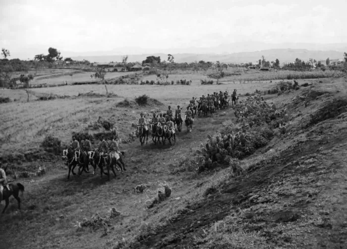 Framed Print : Abyssinian War September 1935 Abyssinian cavalry moving up to the Ogaden front Framed Print : Abyssinian War September 1935 Abyssinian cavalry moving up to the Ogaden front