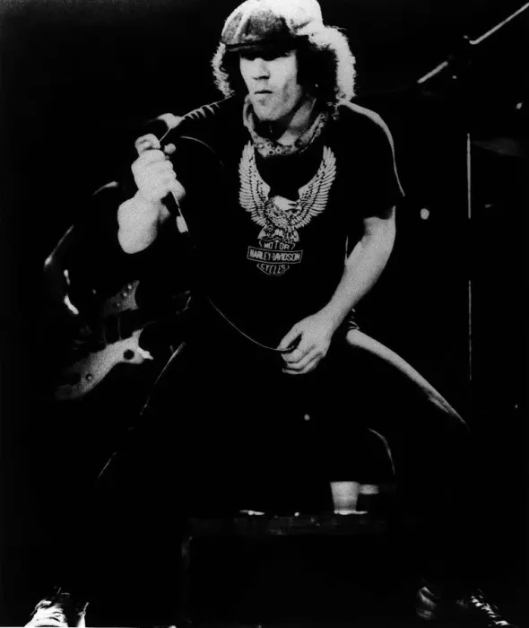 Framed Print : ACDC Pop Group lead singer Brian Johnson