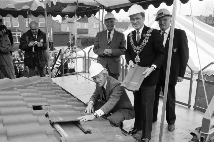 Framed Print : Acorns Childrens Hospice. Topping Out Ceremony, with guest of honour Lord Lichfield Framed Print : Acorns Childrens Hospice. Topping Out Ceremony, with guest of honour Lord Lichfield