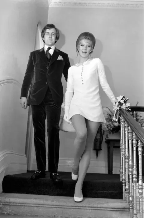 Framed Print : Actess and top model Vicki Hodge today married Ian Heath, who is in advertising