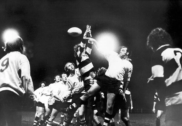 Action from Coventrys match against the Barbarians 17th October 1973