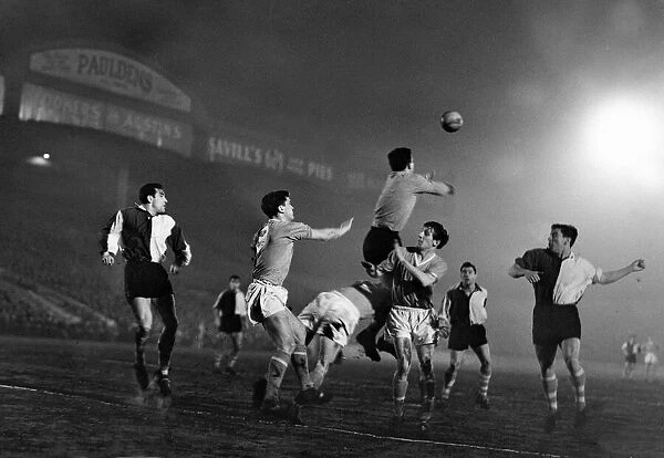 Action during the European Cup match between Manchester United
