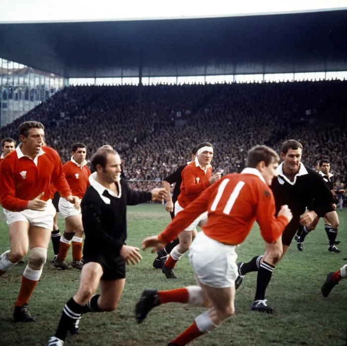 Framed Print : Action from the New Zealand v British Lions test at Eden Park, Auckland. 1970s