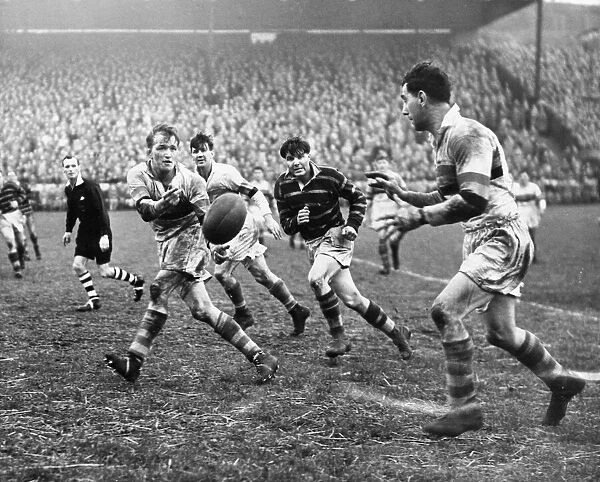 Action during the Rugby League clash between Bradford Northern