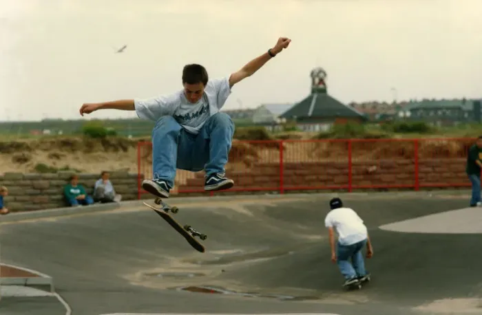 Framed Print : Action from South Shields skateboard park where American pro Framed Print : Action from South Shields skateboard park where American pro