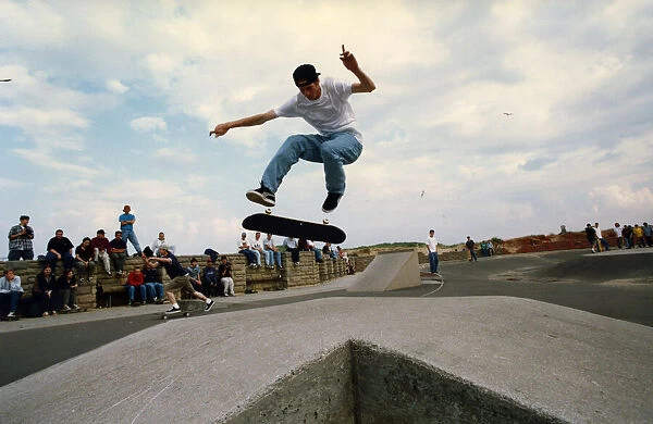 Action from South Shields skateboard park where American pro