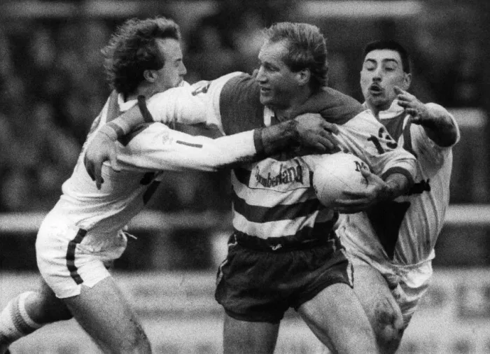 Framed Print : Action during the St Helens v Oldham rugby league match Framed Print : Action during the St Helens v Oldham rugby league match
