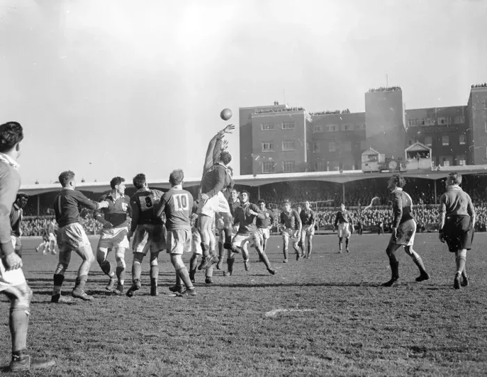 Framed Print : Action from the Wales v France five nation championship match held at Cardiff Arms Park