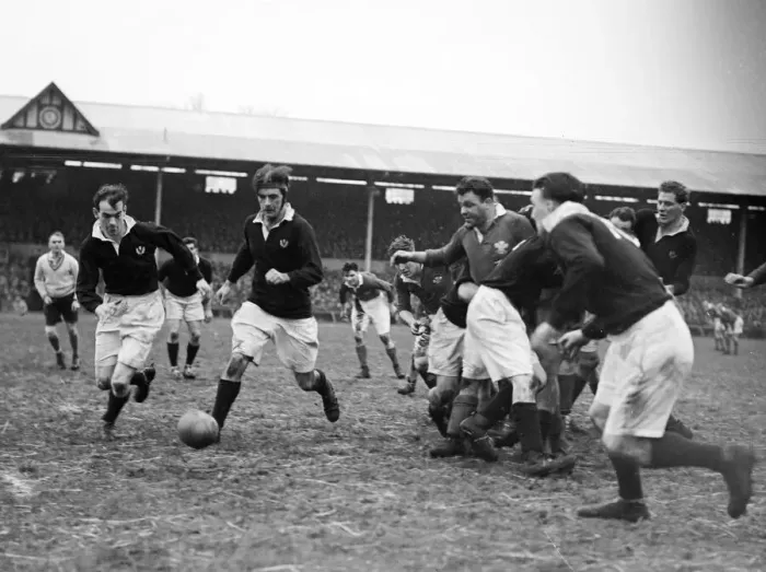 Framed Print : Action from the Wales v Scotland Home Nations Championship held at St Helens Ground Framed Print : Action from the Wales v Scotland Home Nations Championship held at St Helens Ground