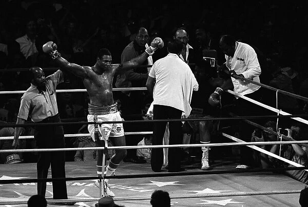 Action during the world heavyweight title fight between challenger Muhammad Ali