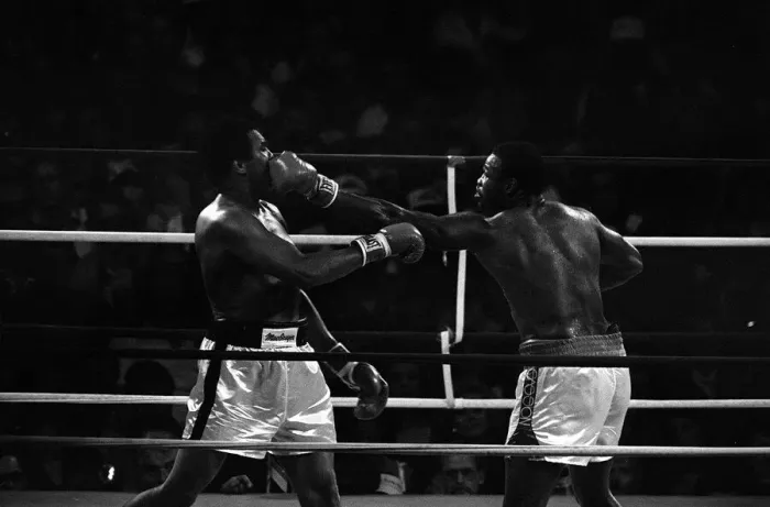 Framed Print : Action during the world heavyweight title fight between challenger Muhammad Ali