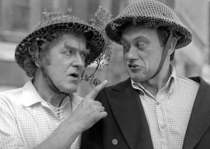 Framed Print : Actoes Hamish Roughead (left) and John Bardon who take over the roles of Frazer