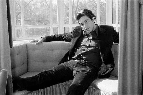 Actor Al Pacino at the Dorchester Hotel. 25th March 1974