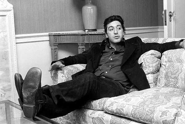 Actor Al Pacino at the Dorchester Hotel March 1974