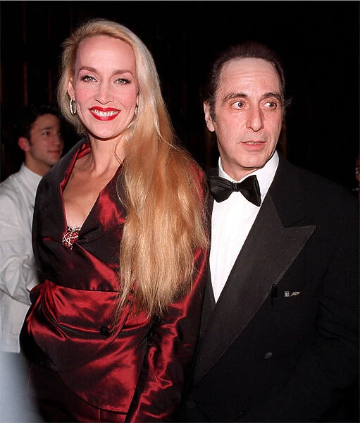Actor Al Pacino January 1997 and model Jerry Hall, wife of Rolling Stones Mick Jagger
