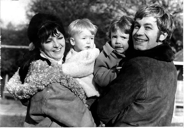 Actor Alan Rothwell with his wife and two boys Ben left