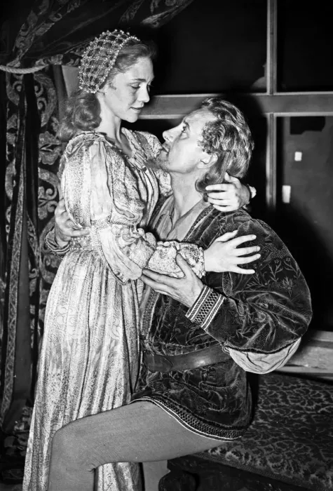 Framed Print : Actor Andrew Osborn and actress Sheila Shand Gibbs star in the television play Behold