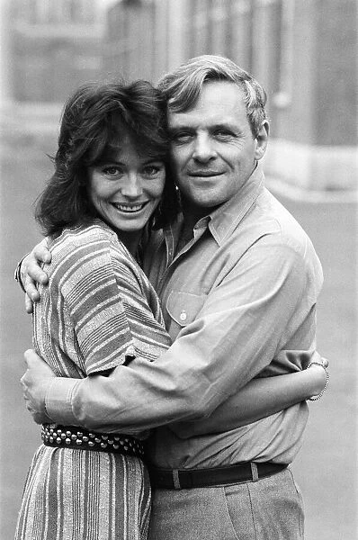 Actor Anthony Hopkins and actress Lesley-Anne Down pictured together in London