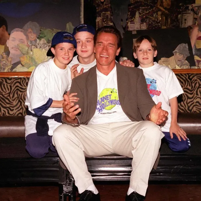 Framed Print : Actor Arnold Schwarzenegger June 1998 at Planet Hollywood to help launch Commit to