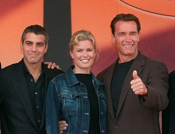 Actor Arnold Schwarzenegger at the launch of the new film 'Batman & Robin'