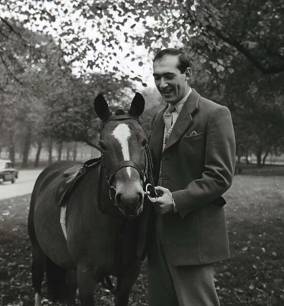 Actor Bernard Bresslaw horse riding October 1958