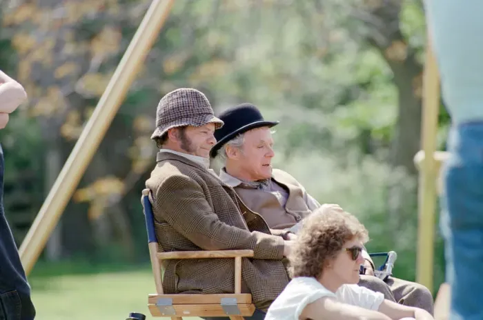 Framed Print : Actor David Jason and other cast members pictured during the filming of Framed Print : Actor David Jason and other cast members pictured during the filming of