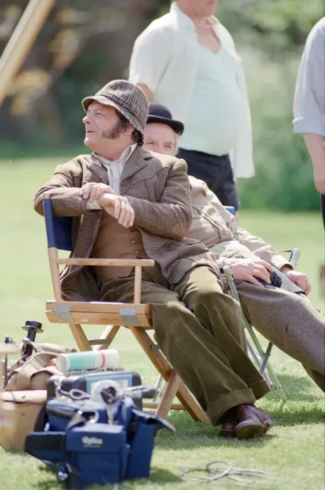 Framed Print : Actor David Jason and other cast members pictured during the filming of Framed Print : Actor David Jason and other cast members pictured during the filming of