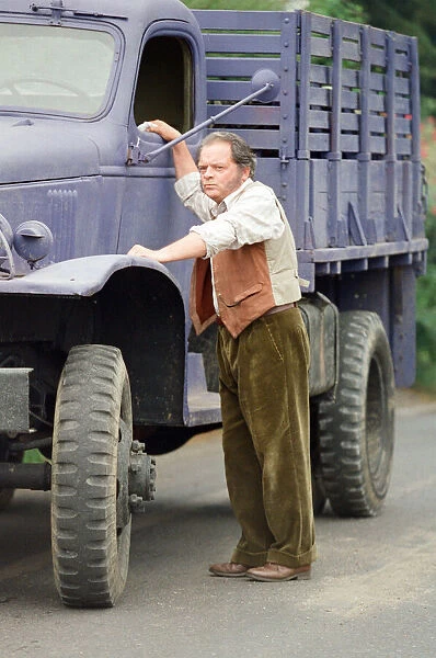 Actor David Jason pictured during the filming of 'The Darling Buds of May'