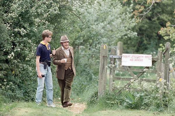 Actor David Jason pictured during the filming of 'The Darling Buds of May'