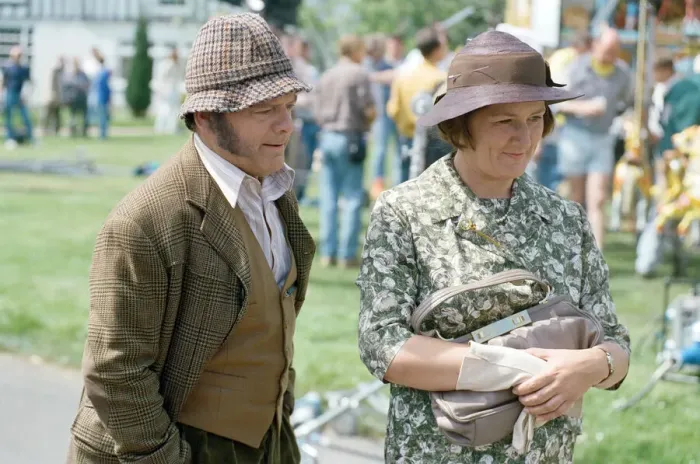 Framed Print : Actor David Jason who plays Pop Larkin and Rachel Bell, as Edith Pilchester pictured Framed Print : Actor David Jason who plays Pop Larkin and Rachel Bell, as Edith Pilchester pictured