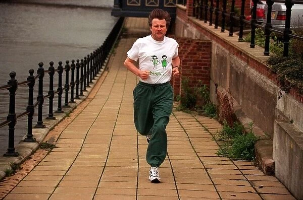 Actor David Neilson training for the London marathon