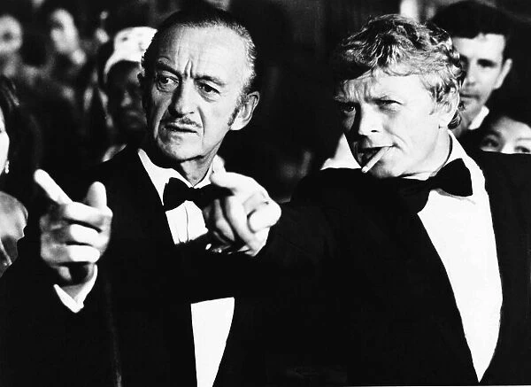 Actor David Niven stars with Hardy Kruger In the film 'Paper Tiger'