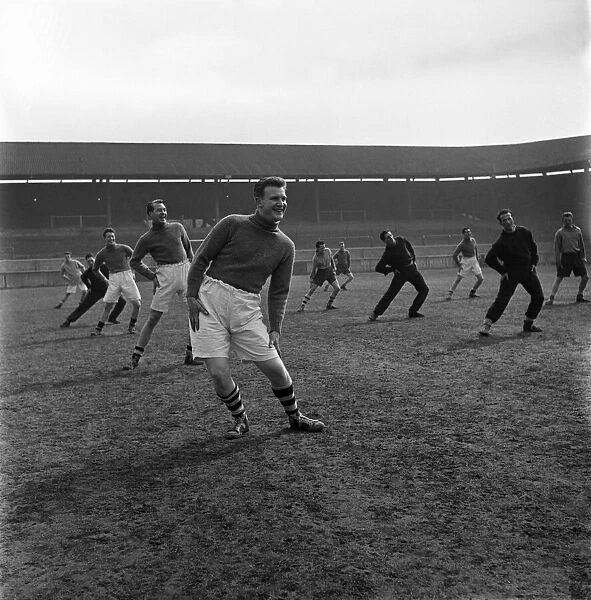Actor Donald Howson in weight reducing training with Queens Park Rangers football club