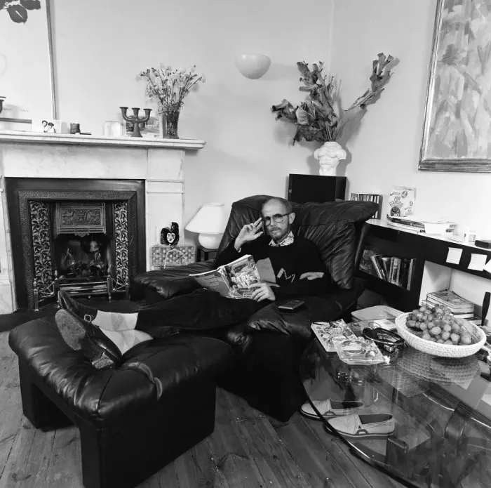Framed Print : Actor Douglas Lambert at home in North London, Doug is dying from AIDS. 31st October 1986 Framed Print : Actor Douglas Lambert at home in North London, Doug is dying from AIDS. 31st October 1986