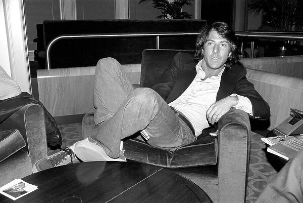 Actor Dustin Hoffman, pictured in a London hotel. 21st January 1975. 75-00388