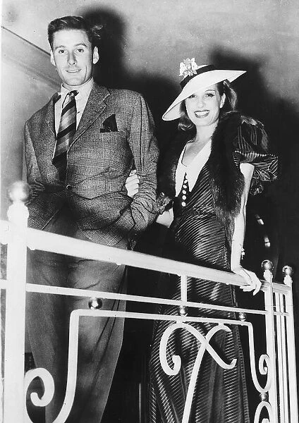 Actor Erroll Flynn and wife Lily Damita the French film star
