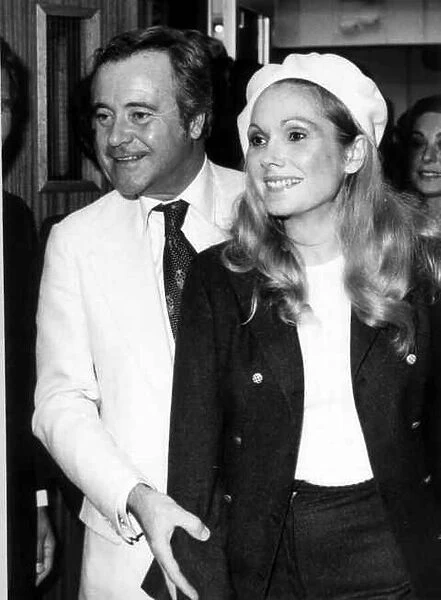Actor Jack Lemmon with his wife Felicia Farr June 1973 arriving at Heathrow Airport