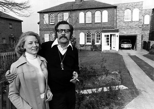Actor James Beck of Dads Army fame seen here with his wife outside their 120 year old