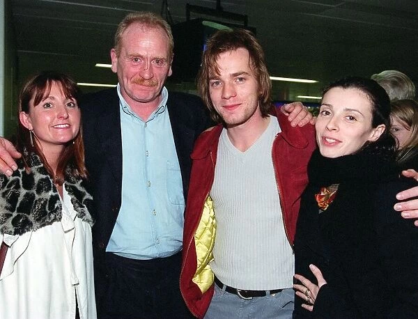 ACTOR JAMES COSMO ACCOMPANIED BY ANNE HARRIS (LEFT) ARRIVE WITH EWAN MCGREGOR AND HIS
