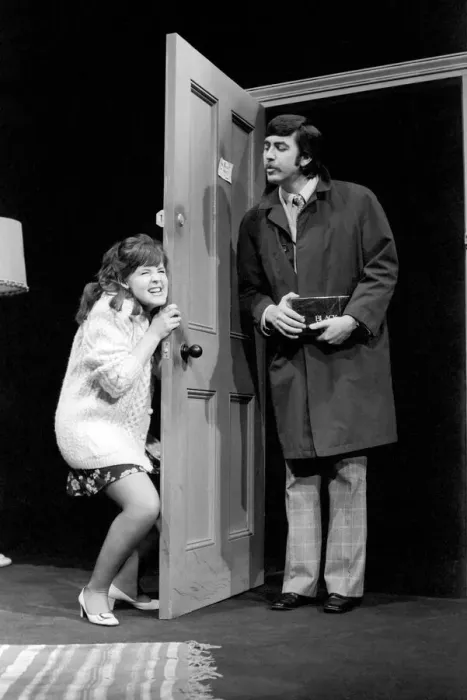Framed Print : Actor John Alderton and actress wife Pauline Collins seen here on stage