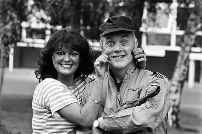 Framed Print : Actor Kenneth Cope and actress Ann Michelle. 28th September 1980 Framed Print : Actor Kenneth Cope and actress Ann Michelle. 28th September 1980