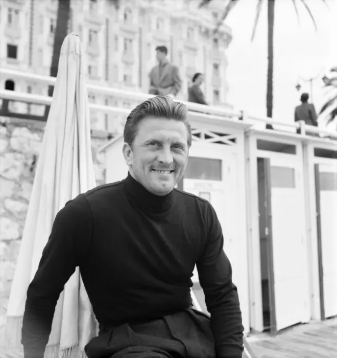Framed Print : Actor Kirk Douglas in Cannes, Southernn France for the Film festival