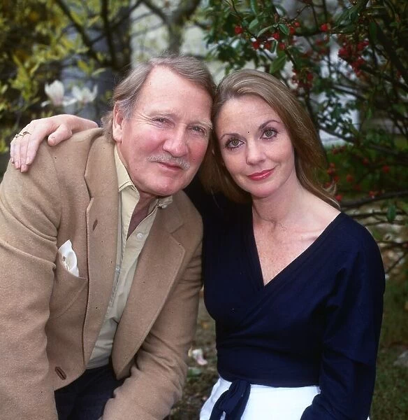 Actor Leslie Phillips April 1988 with his wife Angela Scoular